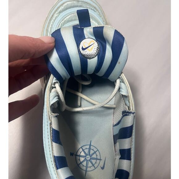 Nike Air Max 97 Golf NRG Wing It Unique Baby Blue Navy Blue & White Men's sz 9.5 - Picture 8 of 10